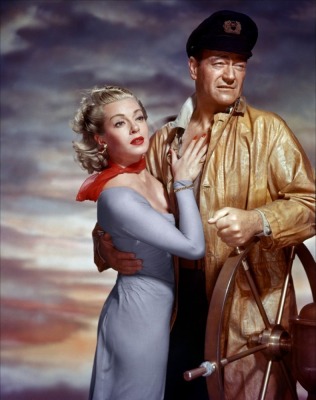 John Wayne and Lana Turner in the movie Sea chase